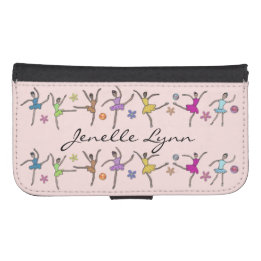 Funda Cartera Para Galaxy S4 Nombre del personalizado de la danza de la