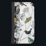 Funda Cartera Para Galaxy S4 Pájaros y mariposa en un fondo negro y blanco<br><div class="desc">El artista Chariklia Zarris es pintor y diseñador talentosos. Ella tiene gusto de pintar pájaros y los animales salvajes y esta imagen no es ninguna excepción. Los colores vivos de pájaros y de las mariposas son acentuados por las ramas blancos y negros en el fondo.</div>