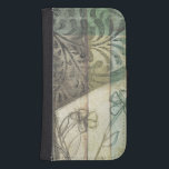 Funda Cartera Para Galaxy S4 Panel de jardín con hojas, flores y hierba<br><div class="desc">Un agradable panel de jardín con hojas,  flores y hierba en un bosquejo abstracto. La mezcla de colores atrae la atención,  con mucho en el cuadro. ¡Un comienzo de conversación fácil que podría encontrar un lugar de bienvenida en tu pared!</div>