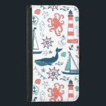 Funda Cartera Para Samsung Galaxy S5 Patrón De Animales Y Símbolos Acuáticos<br><div class="desc">Animales náuticos y símbolos náuticos,  sencillos y variados,  sobre el color de fondo blanco personalizable. Si necesita ayuda para personalizar alguno de mis diseños,  póngase en contacto con el diseñador ArtOnWear. Formato de texto gratuito con ayuda en directo disponible bajo petición.</div>