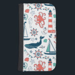 Funda Cartera Para Galaxy S4 Patrón De Animales Y Símbolos Náuticos Cutos<br><div class="desc">Animales náuticos y símbolos náuticos,  sencillos y variados,  sobre el color de fondo blanco personalizable. Si necesita ayuda para personalizar alguno de mis diseños,  póngase en contacto con el diseñador ArtOnWear. Formato de texto gratuito con ayuda en directo disponible bajo petición.</div>
