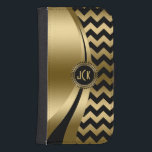 Funda Cartera Para Galaxy S4 Patrón elegante de chevron negro y dorado moderno<br><div class="desc">Patrón de zigzag chevron moderno geométrico negro y dorado y diseño de líneas modernas dinámicas. Personalizado y monograma opcional. Varias variaciones en este diseño, con una posición diferente de los elementos y diferentes combinaciones de colores. No purpurina real o acabado metálico, sino efecto de imagen digital. Si necesita ayuda para...</div>