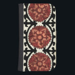 Funda Cartera Para Galaxy S4 Patrón floral decorativo de estilo suzani<br><div class="desc">Este diseño floral decorativo de Chariklia Zarris está hecho para imitar el tapiz de estilo suzani. Estos textiles tribales se originan en Asia Central y trazan sus orígenes hasta el siglo XV. ¡Poseer un trozo de historia comprando este patrón!</div>