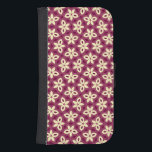 Funda Cartera Para Galaxy S4 Patrón floral geométrico en Borgoña y Crema<br><div class="desc">Este patrón geométrico impecable presenta un motivo floral repetitivo con elementos pétalos dispuestos en un diseño simétrico. El diseño combina los ricos colores burdeos y crema suave,  creando un efecto visual cálido y acogedor perfecto para tejidos,  tapices o antecedentes digitales.</div>