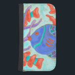 Funda Cartera Para Galaxy S4 Pescado pop-coloreado<br><div class="desc">Esta pintura de Nancy Slocum captura la hermosa vida acuática bajo los mares. Representa el color de los peces nadando en el océano azul. Esta imagen le dará color a cualquier sala de estar o habitación para niños.</div>