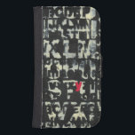 Funda Cartera Para Galaxy S4 Pintura de alfabeto de Norman Wyatt<br><div class="desc">Si te gusta tomar exámenes de visión,  ¡entonces esta pintura es para ti! La letra del alfabeto inglés se impone unos sobre otros,  casi oscureciéndolos en este cuadro de Norman Wyatt. La letra Y destaca gracias a su coloración rosa.</div>