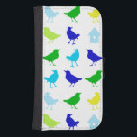 Funda Cartera Para Galaxy S4 Pintura de pájaros coloreados de Chariklia Zarris<br><div class="desc">Llene la sala de juegos de su niño de esta pintura de pájaros coloreados de Chariklia Zarris. Salto verde,  azul,  y amarillo de la impresión. Usted apenas está esperando estos pájaros para separar sus alas. ¡Ordénele copiar antes de que se vayan volando!</div>