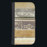 Funda Cartera Para Galaxy S4 Pintura de patrón tribal contemporáneo<br><div class="desc">Un cuadro tribal contemporáneo que mezcla el cemento con lo abstracto. Colores de capas múltiples de paneles uno al lado del otro,  contando una historia compleja. ¡Esto sería un gran regalo para un ser querido!</div>