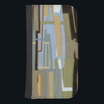 Funda Cartera Para Galaxy S4 Pintura moderna de libre expresión de Norman Wyatt<br><div class="desc">Moderna pintura de expresión libre de Norman Wyatt Jr,  que presenta líneas entrelazadas que forman estrechos vínculos de color. Perfecto como compra personal o como regalo para alguien que disfruta de pinturas de libre expresión.</div>