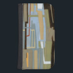 Funda Cartera Para Galaxy S4 Pintura moderna de libre expresión de Norman Wyatt<br><div class="desc">Moderna pintura de expresión libre de Norman Wyatt Jr,  que presenta líneas entrelazadas que forman estrechos vínculos de color. Perfecto como compra personal o como regalo para alguien que disfruta de pinturas de libre expresión.</div>