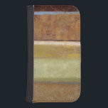 Funda Cartera Para Galaxy S4 Pintura moderna en tonos de la Tierra de Norman Wy<br><div class="desc">Tonos de tierra saludables impregnan esta pintura moderna de Norman Wyatt. Los colores de la pieza se mezclan maravillosamente,  y se verían bien en cualquier habitación de tu casa. ¡También haría un regalo increíble!</div>