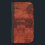 Funda Cartera Para Galaxy S4 Pintura profunda de cañones con formas geométricas<br><div class="desc">Si amas el rojo,  entonces esta es la impresión para ti. Las formas geométricas rellenan el fondo. ¡Toma tus manos en esta maravillosa huella hoy!</div>