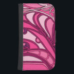 Funda Cartera Para Galaxy S4 Pintura rosada abstracta del panel<br><div class="desc">Una impresión de Daliesque,  esta pintura rosada abstracta de Tina Kafantaris ofrece las líneas torcidas,  derretidas divididas en segmentos en los tres paneles. Una impresión surrealista vibrante que parecería grande en un número de productos. ¡Consiga el suyo hoy!</div>