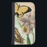 Funda Cartera Para Galaxy S4 Postales antiguas con mariposas y flores<br><div class="desc">Esta impresión de una postal vintage con flores de lavanda y mariposas coloridas fue creada por Vision Studio. Una gran pieza que sería increíble en cualquier pared. ¡Elige la tuya!</div>