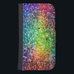 Funda Cartera Para Galaxy S4 Purpurina retro multicolor Guay y patrón de destel<br><div class="desc">Purpurina retro multicolor y patrón de destellos 2. Si necesita ayuda para personalizar alguno de mis diseños,  póngase en contacto con el diseñador ArtOnWear. Formato de texto gratuito con ayuda en directo disponible bajo petición.</div>