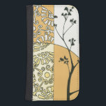 Funda Cartera Para Galaxy S4 Silueta escasa del árbol de Megan Meagher<br><div class="desc">Un árbol escaso alcanza a la luz en este pedazo de Meagan Meagher. La silueta da a pintura una sensación frecuentada,  incluso durante el amarillo y el naranja implican un brillo y una levedad.</div>