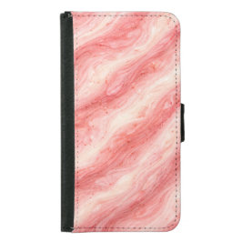 Funda Cartera Para Samsung Galaxy S5 Strawberry Milkshake Marble Texture