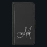 FUNDA CARTERA PARA SAMSUNG GALAXY S5 SUS INICIALES DE MONOGRAM| GRIS NEGRO SENCILLO<br><div class="desc">UN COLOR SENCILLO Y NEGRO CON INICIALES DE MONOGRAMA GRIS Y BLANCO HACE DE ESTO UNA MANERA ELEGANTE Y ELEGANTE DE PERSONALIZAR A SU FUNDA POR ÉL O POR SUS NUEVOS. ELKE CLARKE© PARA LA GALERÍA DE MONOGRAM. CONTACTE CON EL PROPIETARIO DE LA TIENDA PARA OBTENER OTROS COLORES.</div>