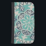 Funda Cartera Para Galaxy S4 Teja azul I del batik<br><div class="desc">Floral</div>