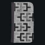 Funda Cartera Para Galaxy S4 tela de barro africana textil con patrones geométr<br><div class="desc">Esta impresión fue hecha por Norman Wyatt,  Jr. al estilo de un trapo de barro africano. Los tejidos de barro se originaron en Mali y son un signo de identidad cultural. Muestra tu amor por la cultura global y los patrones geométricos comprando esta huella!</div>