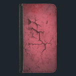 Funda Cartera Para Samsung Galaxy S5 Textura abstracta pared rojizo de arcilla roja<br><div class="desc">Un diseño abstracto. Textura de arcilla roja que parece una vieja pared de aceros con muchas grietas a lo largo de su superficie.</div>