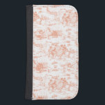 Funda Cartera Para Galaxy S4 Vintage Pink French Toile<br><div class="desc">Encantadora escena campestre tradicional grabada con melocotón sobre fondo blanco.</div>