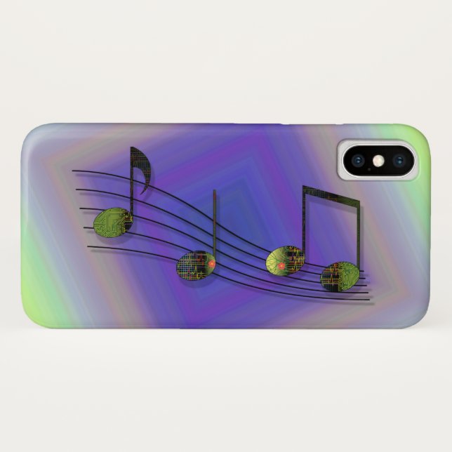 Funda Case-Mate de Dubstep Notes para iPhone (Reverso (horizontal))