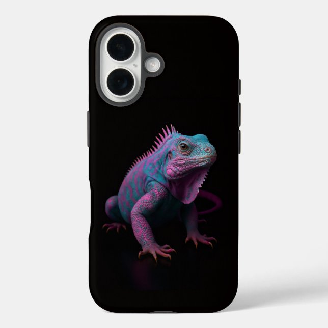 Funda Case-Mate para iPhone 16 Black 4 Luxe, Iguan (Reverso )
