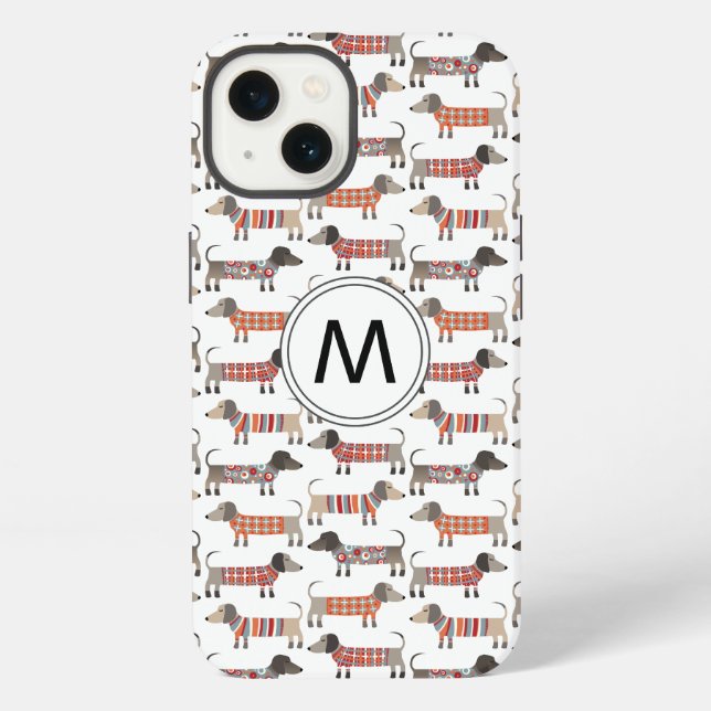 Funda Case-Mate para iPhone con monograma de perro (Reverso )