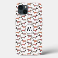 Funda Case-Mate para iPhone con monograma de perro