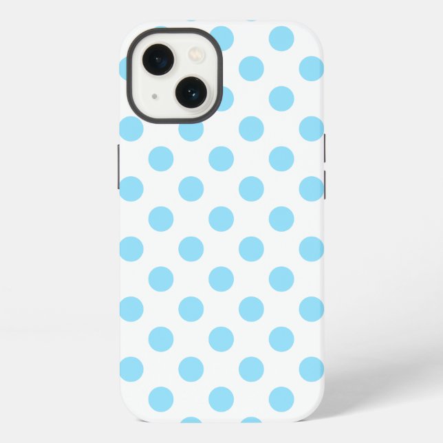 Funda Case-Mate para iPhone de lunares azules bebé (Reverso )