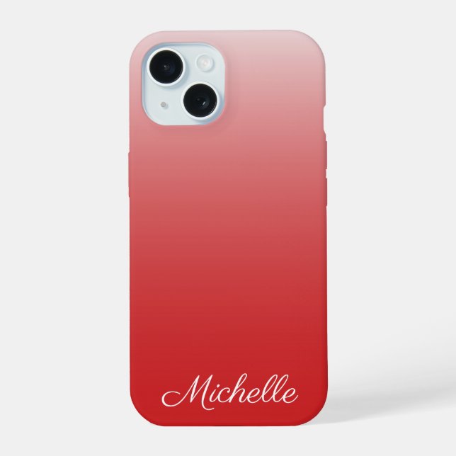 Funda Case-Mate para iPhone roja con gradiente omb (Reverso )