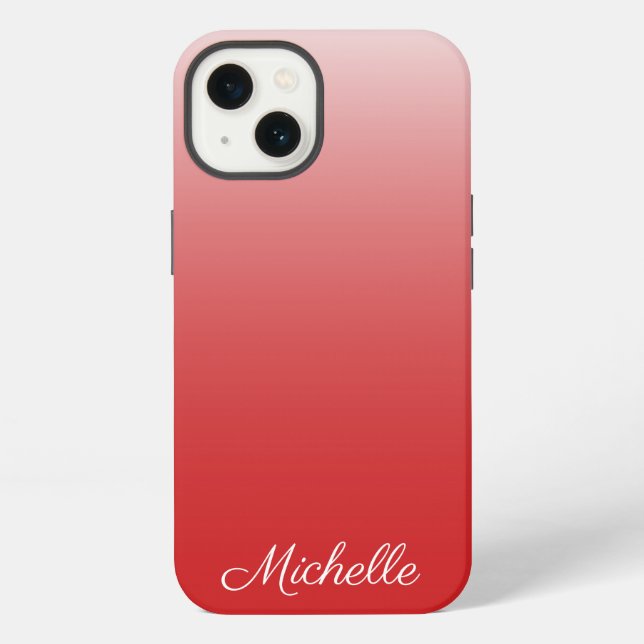 Funda Case-Mate para iPhone roja con gradiente omb (Reverso )