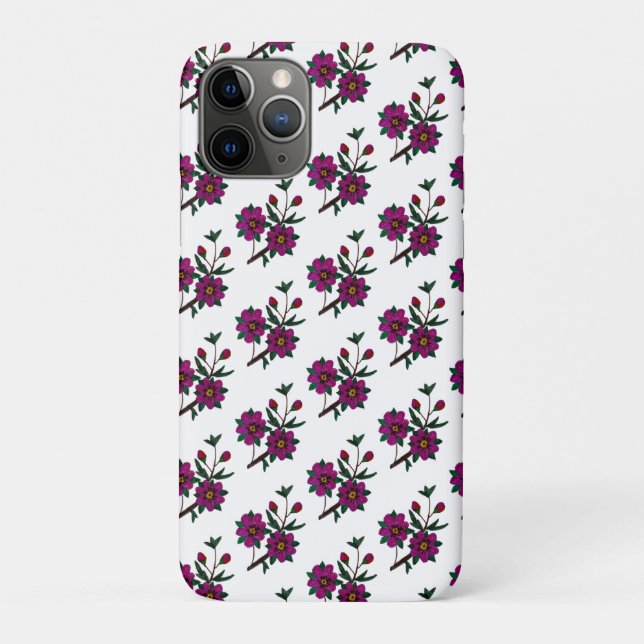 Funda Cerise Pink Floral iPhone 11 Pro (Reverso)