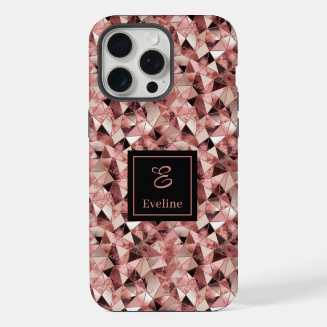 Funda Chic Case-Mate para iPhone 15 Rosa Dorado Mo (Reverso )