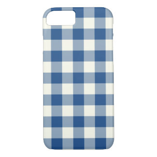 Funda clásico del iPhone 7 del patrón de Gingham a