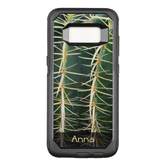 Funda Commuter De OtterBox Para Samsung Galaxy S8 Foto botánica del cactus tropical de la esfera