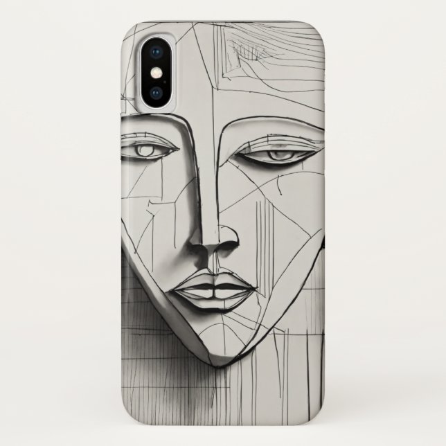 Funda Cubist Art iPhone X - Diseño Resumen Único (Reverso)