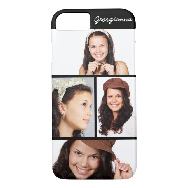 Funda Cute 4 Photo Personalized iPhone 8 7 (Reverso)