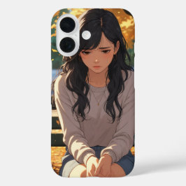 Funda Cute Anime Chica para iPhone 16 - Elegante p