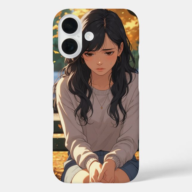 Funda Cute Anime Chica para iPhone 16 - Elegante p (Reverso )