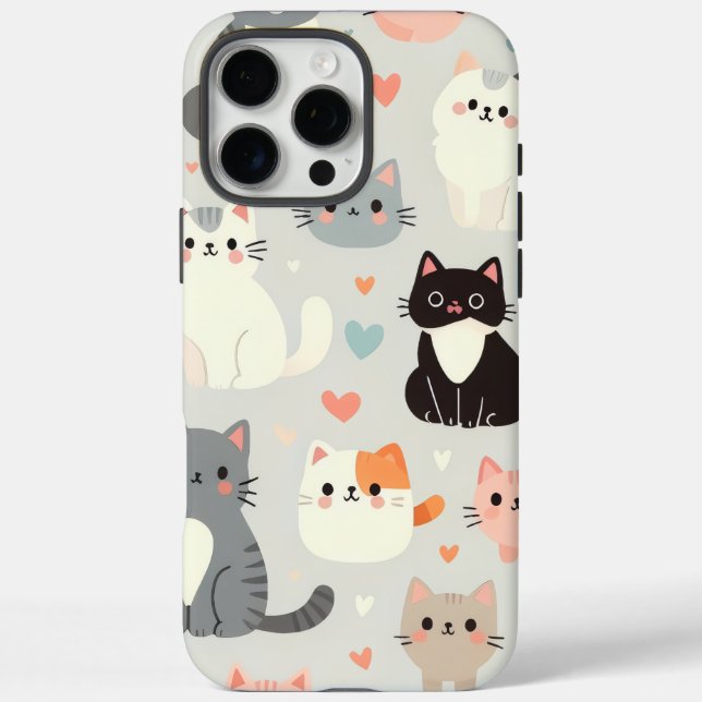 Funda Cute Cat iPhone 16 Pro Max (Reverso)