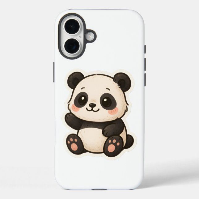 Funda Cute Kawaii Panda para iPhone 16 Plus (Reverso )