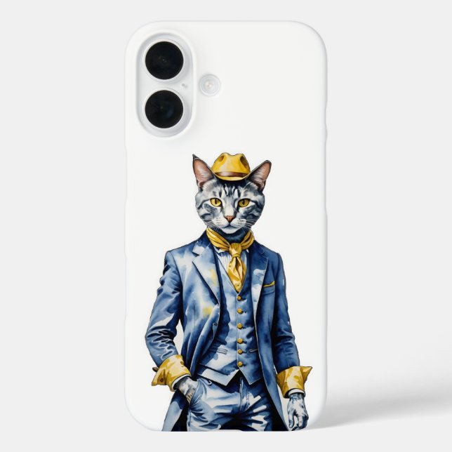 Funda Dapper Cat iPhone 16 - Protección elegante (Reverso )
