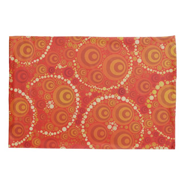 Funda de almohada anaranjada del surco (Reverso)