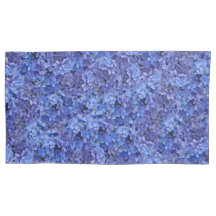 Funda de almohada azul del Hydrangea