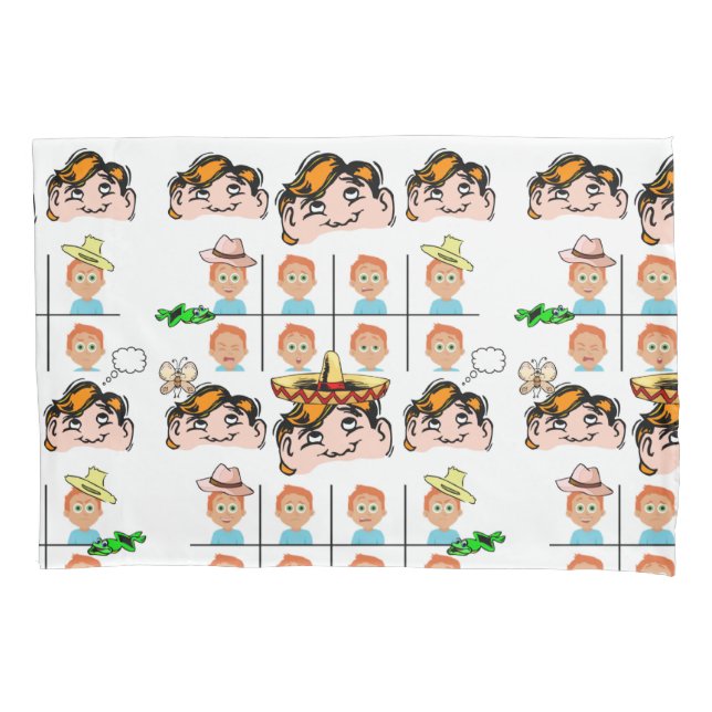 Funda de almohada blanco gracioso se enfrenta a ex (Anverso)