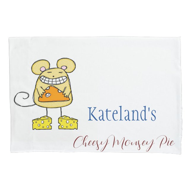 Funda de almohada Cheesy Mousey Pie (Anverso)