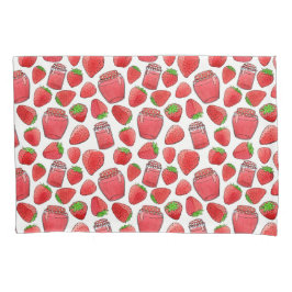 Funda de almohada colorida de las fresas y de los