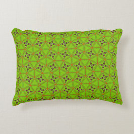 Funda de almohada con patrón floral geométrico ver